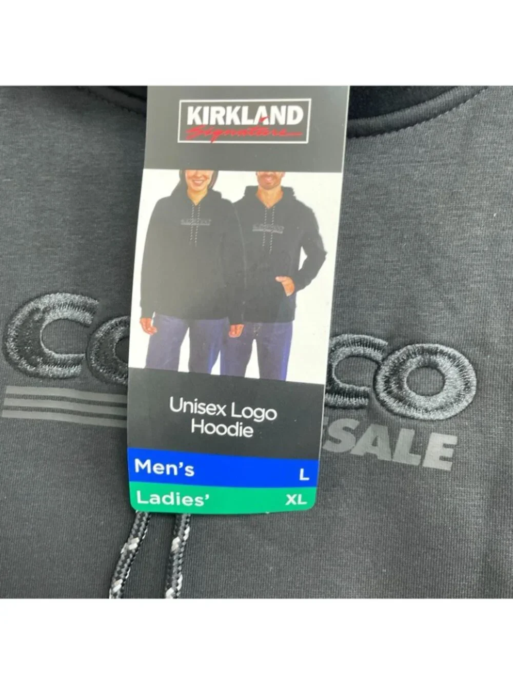 💥   Signature Men's L Women's  XL Costco Hoodie Unisex Black  J2115